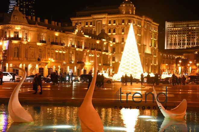 Баку в преддверии Нового года Азербайджан Баку 30 декабря 2023